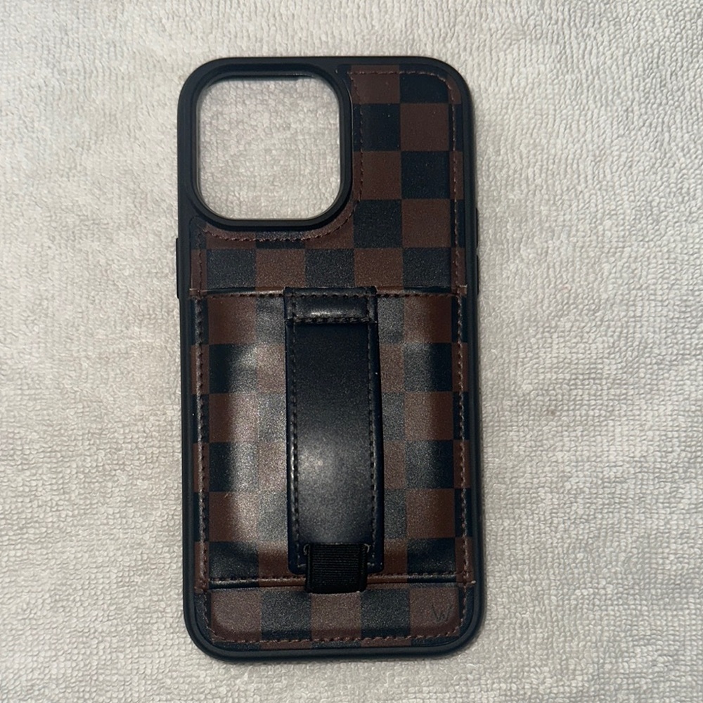 Wallis Brown and Black Checkerboard iPhone Case